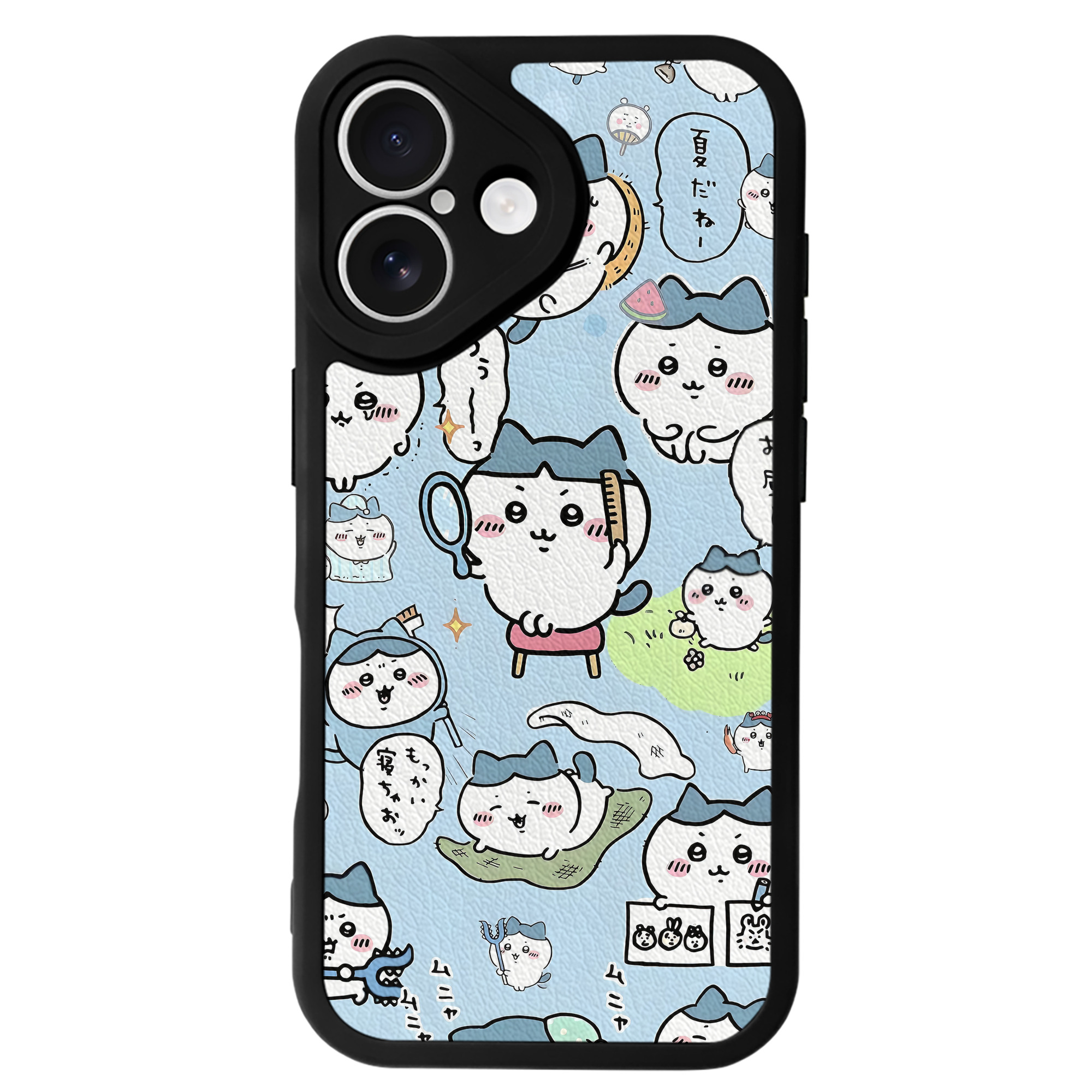 （画像用） ちいかわ Chii-kawa 【iPhone 16シリーズ対応】シリコンスマホケース（レザー調） 材質：シリコン